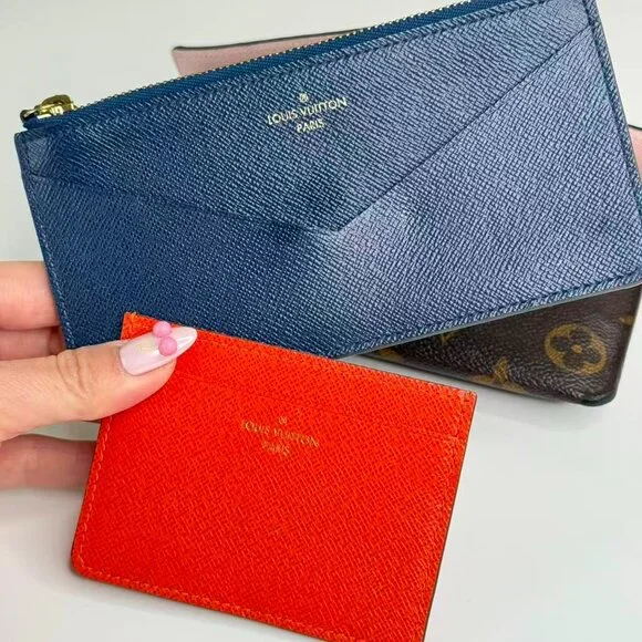 Louis Vuitton Monogram Canvas Wallet with Blue & Orange Accessories - Picture 11 of 11